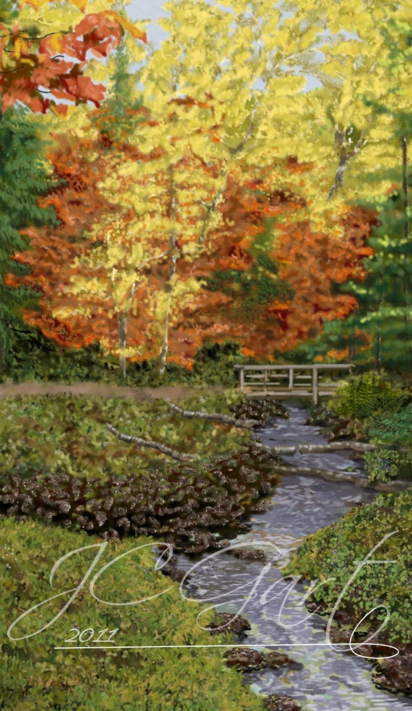 Contemporary fine art digital paintings: Autumn, digital painting Autumn realized in fine art digital painting