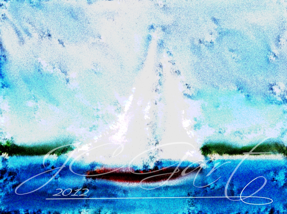 Contemporary fine art digital paintings: Somewhere, digital painting with Incontro onirico, digital painting Incontro onirico realized in fine art digital painting - Somewhere - fine art digital painting - canvas print - wedding gift