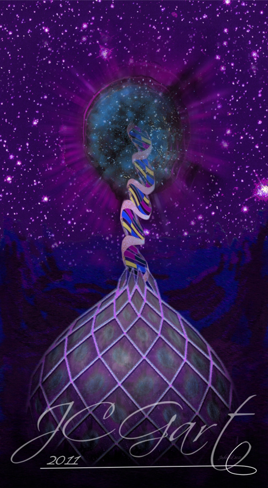 Contemporary fine art digital painting: Trans-dimensional sowing