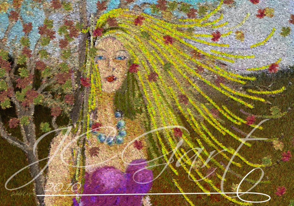 Contemporary fine art digital paintings: Wind, digital painting Wind realized in fine art digital painting