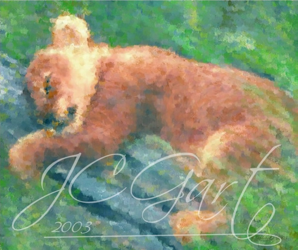 Quadro moderno arte contemporanea digitale: cucciolo di leone, quadro moderno con cucciolo di leone allo stato libero nei Parco Nazionale del Kenya Tsavo East National Game Park, dipinto con il medium digitale in stile impressionista contemporaneo, quadro leone africano realizzato in fine art digital painting