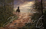 Dusk - digital painting with cowboy far west in fine art digital painting on digital medium