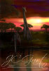 Giraffe al tramonto in fine art digital painting