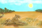 Mama Simba in fine art digital painting