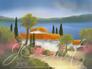 Sul lago di Garda in digital fine art painting