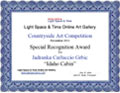 Light Space & Time Online Art Gallery Countryside Award Certificate per Idaho Cabin