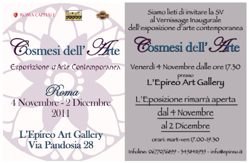 Inaugural Vernissage of the contemporary art exhibition Cosmesi dell´arte